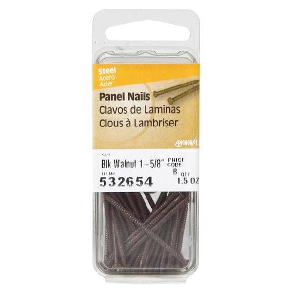 Hillman Common Nail, 1-1/2 in L, Black Walnut Finish, 6 PK 5331319 - main